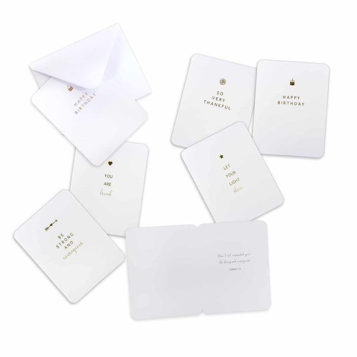 Gold Emblem Designs, Assorted All Occasion Cards with Scripture, Box of 20