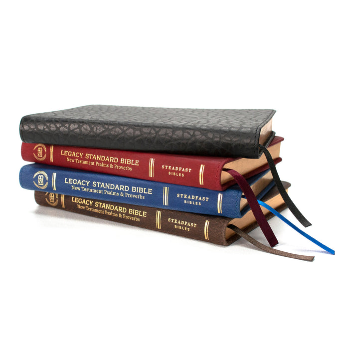 Legacy Standard Bible, New Testament with Psalms and Proverbs - Italian Cowhide - 4 Pack
