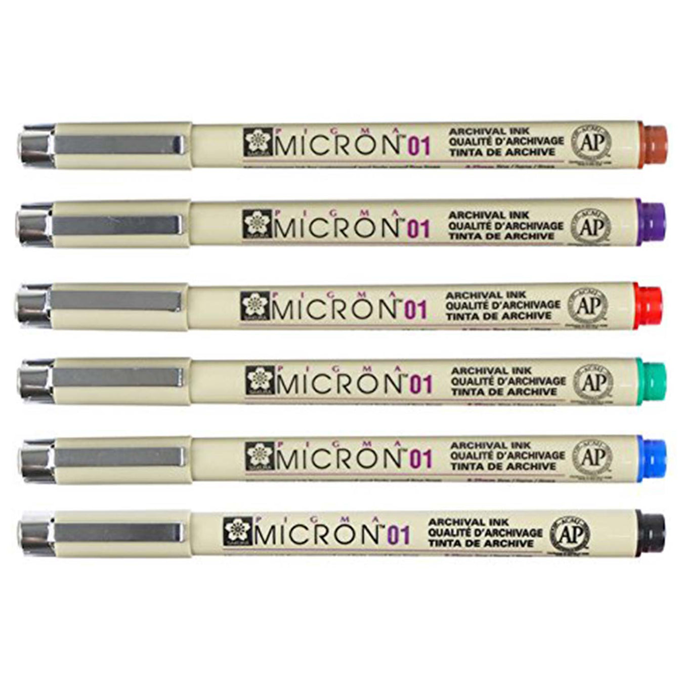 Pigma Micron PN 3 pk Pens Black, Blue & Red
