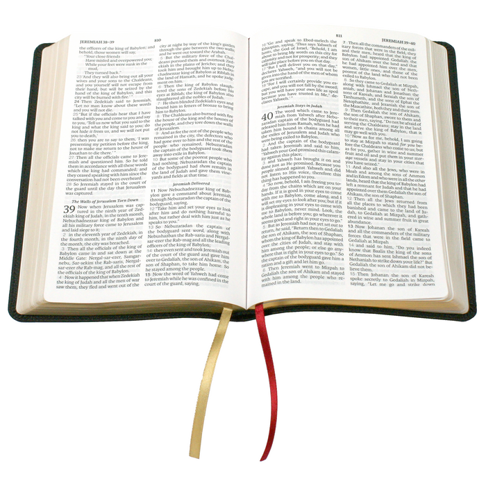 Legacy Standard Bible, 2 Column Verse-by-Verse - Paste-Down Cowhide