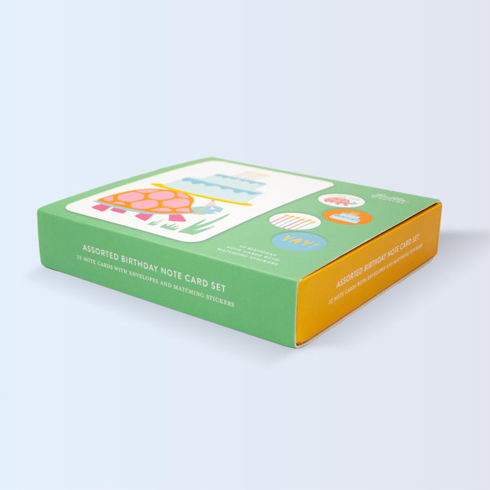 Bright Birthdays Assorted Note Cards – Set of 12