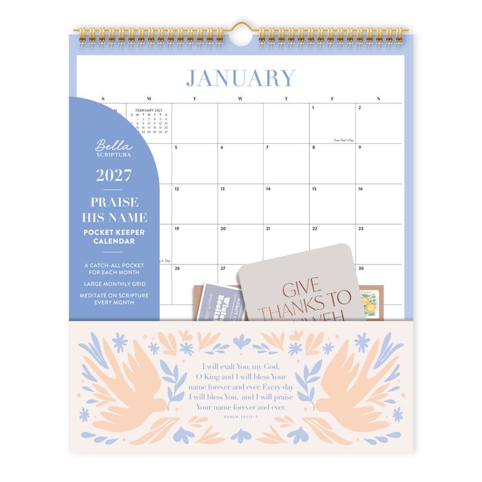 Praise His Name - 2027 Pocket Keeper Calendar