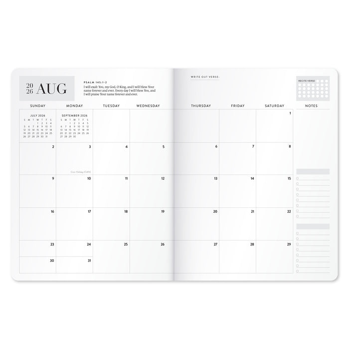 Praise His Name (Navy Blue Edition) - 2027 17-Month Bible Memory Planner