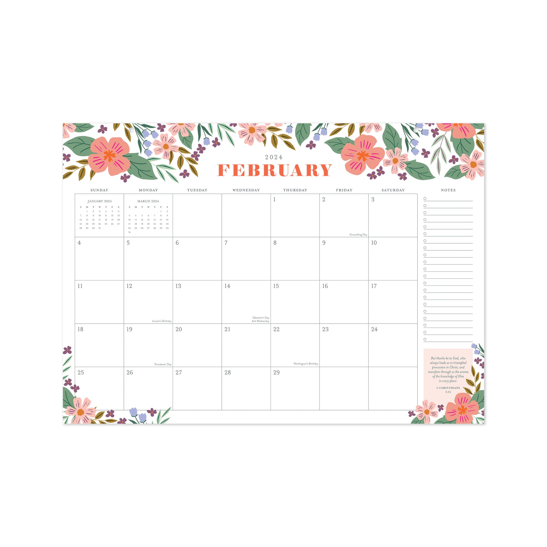 Cultivate Praise 2024 Desktop Blotter Calendar — 316 Publishing