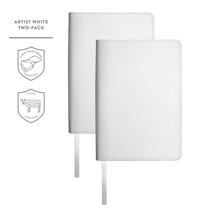Legacy Standard Bible, Compact Edition - Artist White Faux Leather 2 Pack