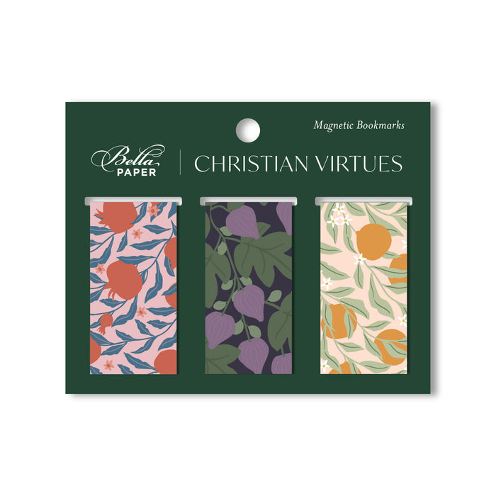 Christian Virtues Magnetic Bookmarks – Set of 3