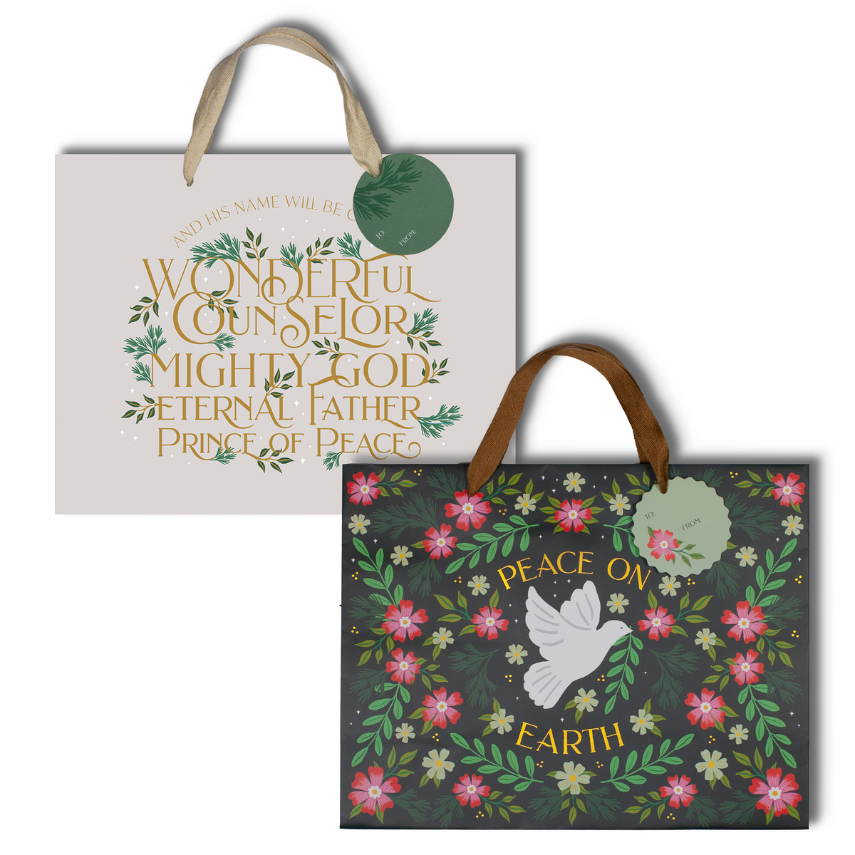 Christmas Tidings Large Gift Bag 2-Pack — 316 Publishing