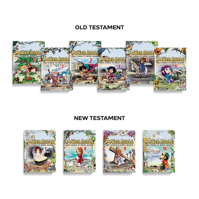 Power Bible #1-10 - Full Set - Kids Comic Bible - Green Egg Media
