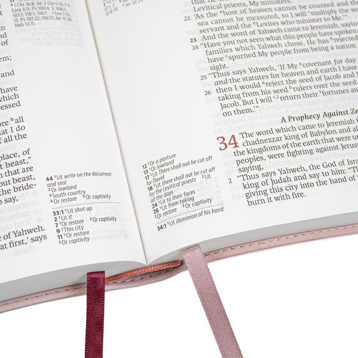 Legacy Standard Bible, Handy Size, Inside Column Reference Red Letter - Paste-Down Faux Leather