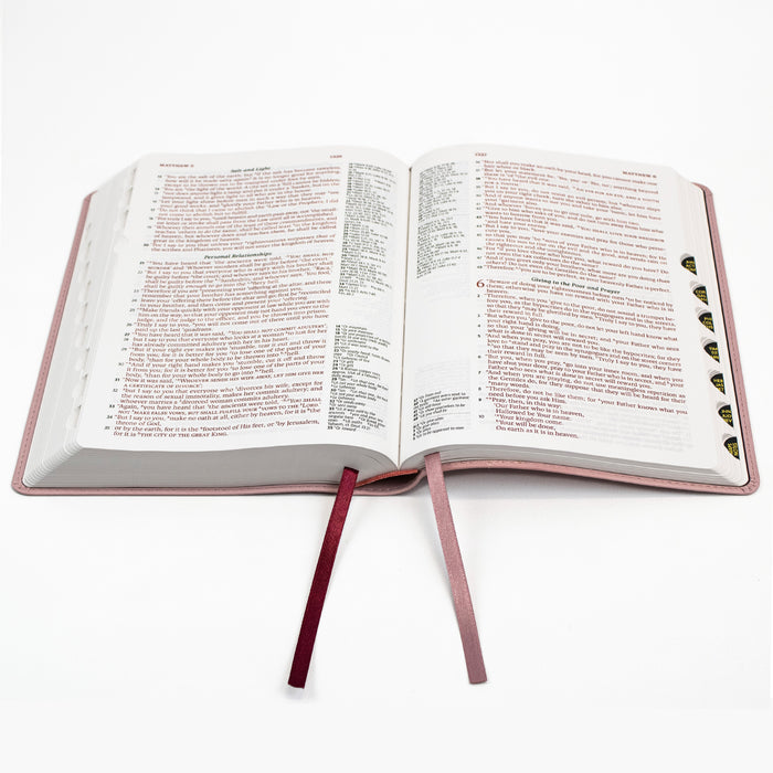 Legacy Standard Bible, Handy Size, Inside Column Reference Red Letter - Paste-Down Faux Leather