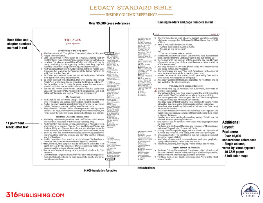 GALLERY ONLY - Legacy Standard Bible, Inside Column Reference - Hardcover