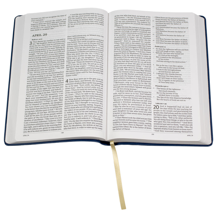 Legacy Standard Bible, Daily Reading Bible - Paste-Down Faux Leather