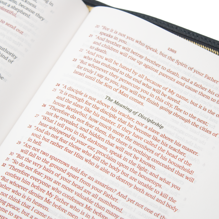 Legacy Standard Bible, Handy Size, Red Letter - Edge-Lined Goatskin