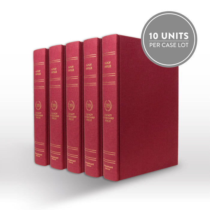 Legacy Standard Bible, Handy Size Red Linen Hardcover - Case Lot