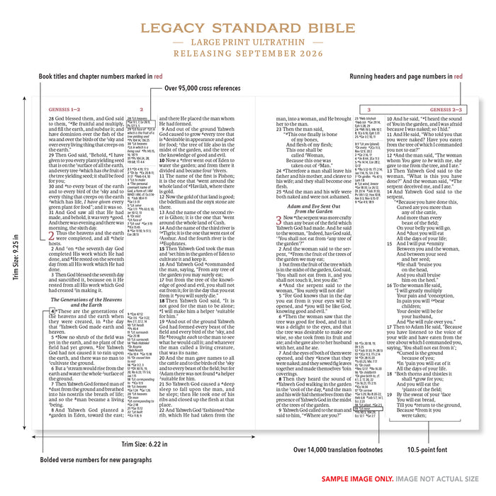 Legacy Standard Bible, Large Print Ultrathin - Edge-Lined Goatskin