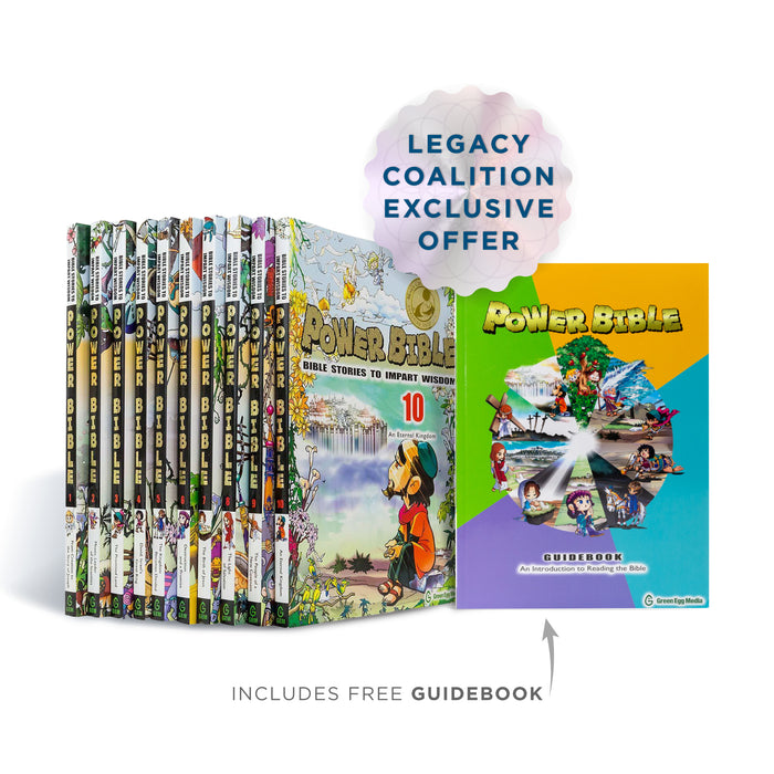 Legacy Coalition Exclusive Offer - Power Bible Full Set (1-10) plus Free Guidebook