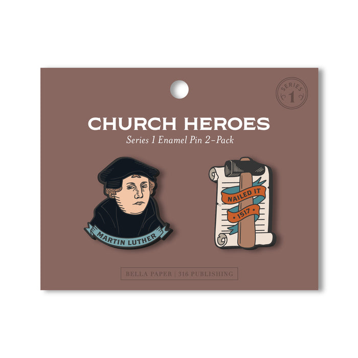 Church Heroes, Series 1 (Luther) Enamel Pin 2-Pack