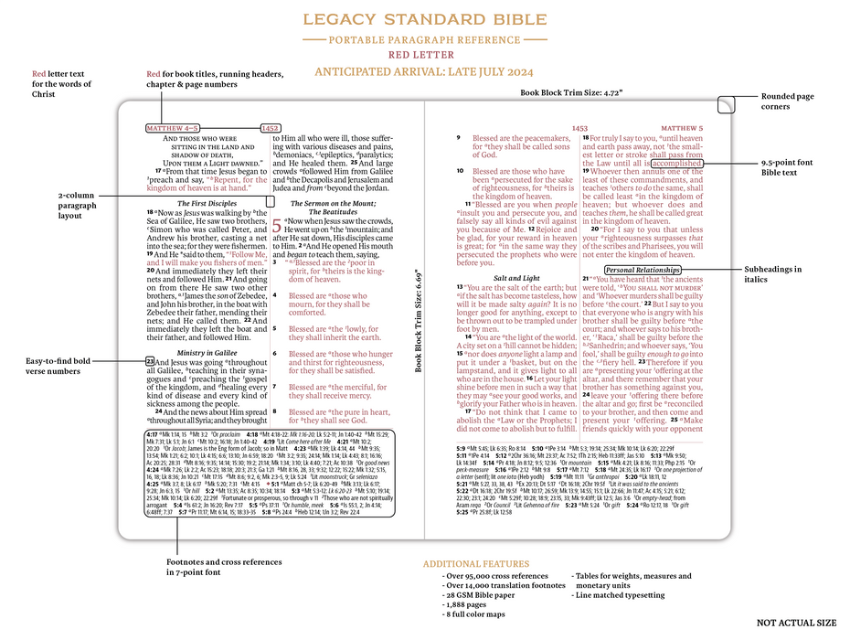 Legacy Standard Bible, Portable Paragraph Reference, Red Letter - Past ...