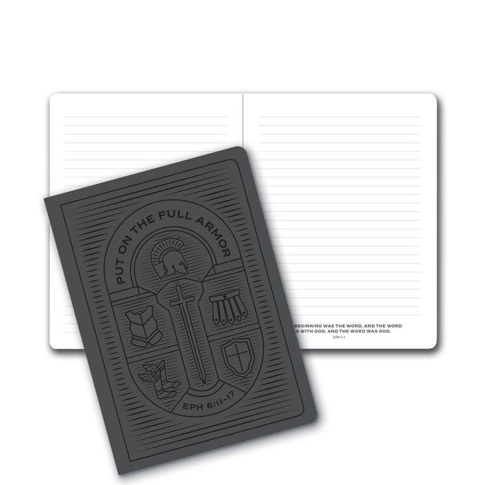 Armor of God Journal - Steel Grey Faux Leather