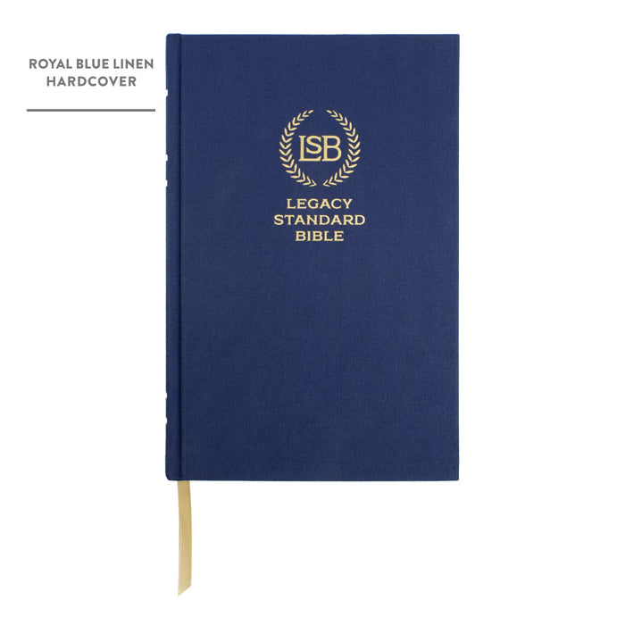 Legacy Standard Bible, Single Column Text Only Royal Blue Linen- Case Lot