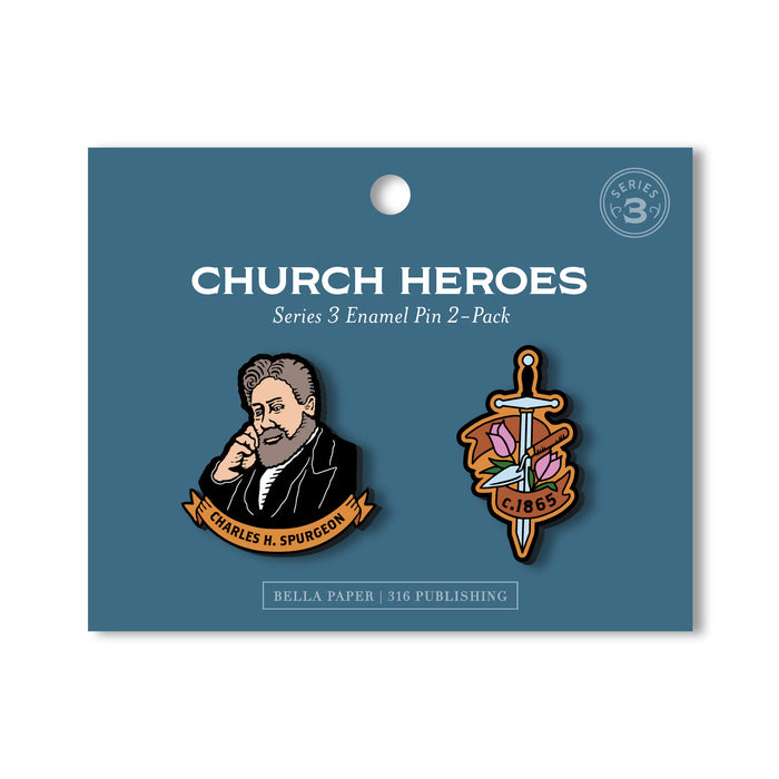 Church Heroes, Series 3 (Spurgeon) Enamel Pin 2-Pack