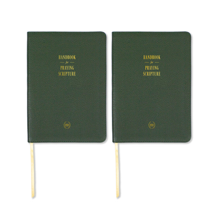 Handbook For Praying Scripture Featuring the Legacy Standard Bible - Forest Green Cowhide - 2 Pack