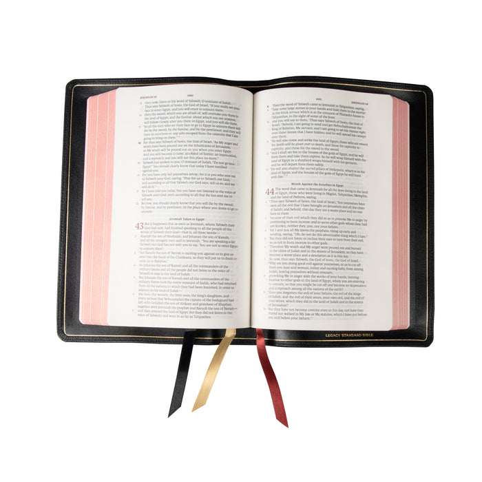 Legacy Standard Bible, Handy Size, Edge-Lined Shamar Goatskin - 5 Solas Edition