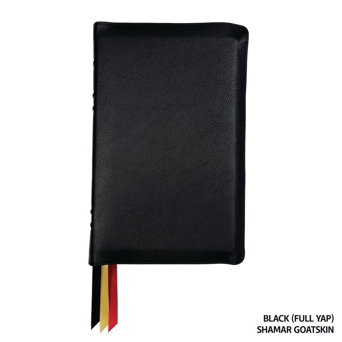 Legacy Standard Bible, Handy Size - Edge-Lined Shamar Goatskin, Royal Jongbloed 1st Edition - "His & Hers" 2 Pack - Black & Burgundy