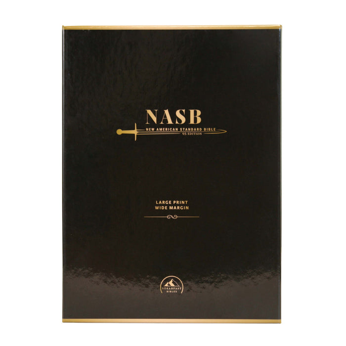 NASB '95 Large Print Wide Margin - Paste-Down Cowhide