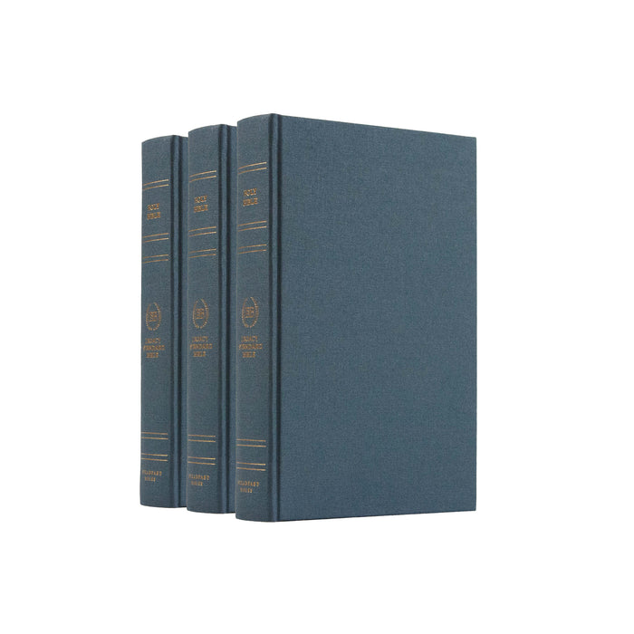 Legacy Standard Bible, Handy Size, Red Letter - Blue Grey Linen Hardcover