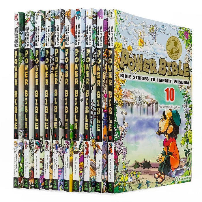 Power Bible #1-10 - Full Set - Kids Comic Bible - Green Egg Media