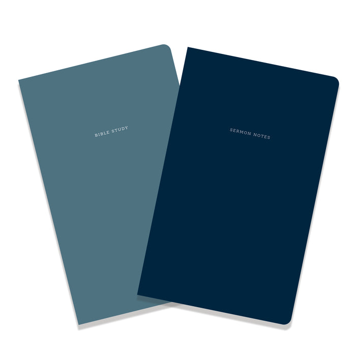 Bible Study & Sermon Notes Series Blue - Journal 2 pack